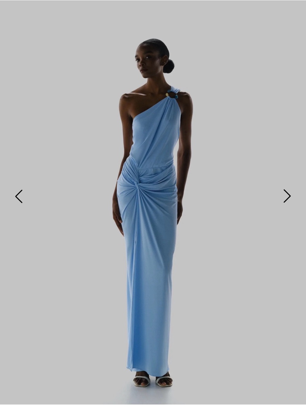 Baobab Collection One-Shoulder Sky Blue Maxi Dress - nwt